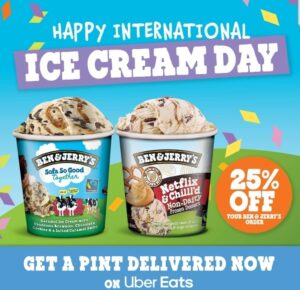 DEAL: Ben & Jerry's - 25% off via Uber Eats (18 July 2021) 3