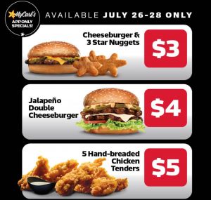 DEAL: Carl's Jr App Deals valid from 26 to 28 July 2021 9