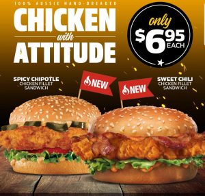 DEAL: Carl's Jr - $6.95 Spicy Chipotle Chicken Fillet Sandwich & Sweet Chilli Chicken Fillet Sandwich 9