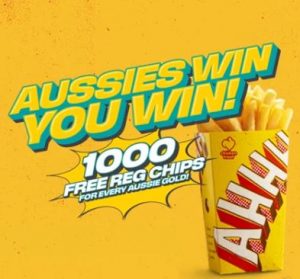 DEAL: Chicken Treat - 1,000 Free Regular Chips Giveaway for Every Gold Medal Australia Wins 6
