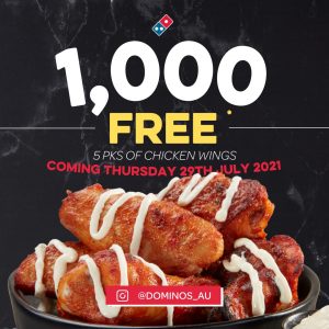DEAL: Domino's - 1,000 Free Chicken Wing 5 Pack Giveaway via Instagram (29 July 2021) 3
