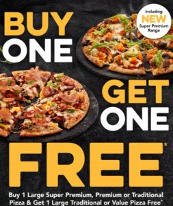 DEAL: Domino's - Buy One Traditional/Premium Pizza, Get One Traditional/Value Free at Selected Stores (until 10 July 2022) 3