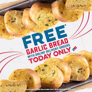 DEAL: Domino's - Free Garlic Bread with Online Delivery Orders in ACT (17 August 2021) 3