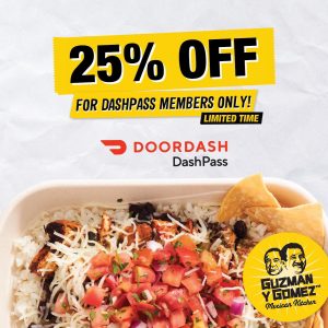 DEAL: Guzman Y Gomez - 25% off via DoorDash DashPass (until 5 December 2021) 26