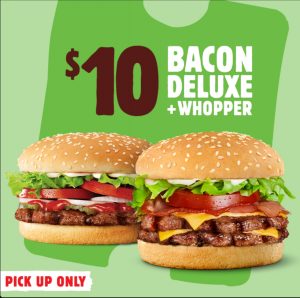 DEAL: Hungry Jack's - $10 Bacon Deluxe + Whopper via App (until 2 August 2021) 3