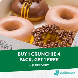 DEAL: Krispy Kreme - Buy 1 Crunchie 4 Pack, Get 1 Free via Deliveroo + $1 Delivery via Deliveroo (until 1 August 2021) 7