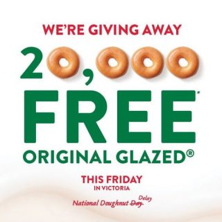 DEAL: Krispy Kreme - Free Original Glazed Doughnut in Victoria (9 July 2021) 3