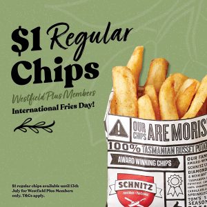 DEAL: Schnitz - $1 Regular Chips for Westfield Plus Members (13 July 2021) 4