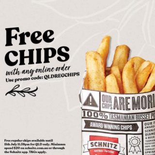 DEAL: Schnitz - Free Chips with $20 Spend via Schnitz Website or App in QLD (until 11 July 2021) 8