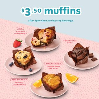 DEAL: Starbucks - $3.50 Muffin with Any Beverage Purchase After 3pm 9