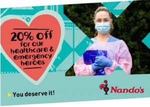 NEWS: Nando's - 20% off for Healthcare and Emergency Service Workers 27
