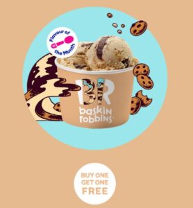 DEAL: Baskin Robbins - Buy One Get One Free Salted Cookie Dough Fudge 1 Scoop Waffle Cone for Club 31 Members 4