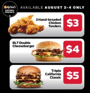 DEAL: Carl's Jr App Deals valid from 2 to 4 August 2021 9