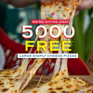 DEAL: Domino's - 5,000 Free Simply Cheese Pizzas Giveaway via Facebook 3