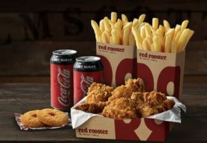 DEAL: Red Rooster - 6 Pieces Fried Chicken, Large Chips, 2 Pineapple Fritters & 2 Cans for $22 Delivered 3