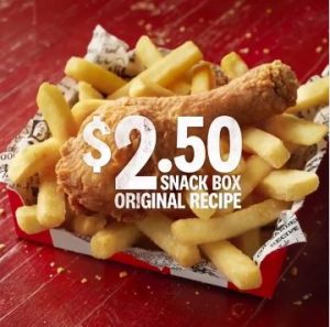 DEAL: KFC - $2.50 Original Recipe Snack Box (Western District VIC Only) 3