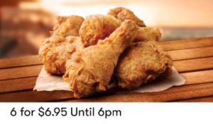 DEAL: KFC - 6 pieces for $6.95 until 6pm via App 3