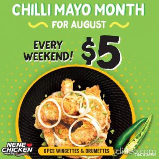 DEAL: Nene Chicken - 6 Chilli Mayo Wings for $5 (VIC/NSW/QLD), 4 Chilli Mayo Wings for $4 (WA/NT) on Weekends (until 12 September 2021) 8