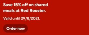 DEAL: Red Rooster - 15% off or 25% off (DashPass) Shared Meals via DoorDash (until 29 August 2021) 5