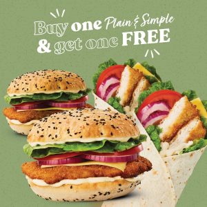 DEAL: Schnitz - Buy One Get One Free Plain & Simple Burgers & Wraps via Schnitz Website or App (until 29 August 2021) 4