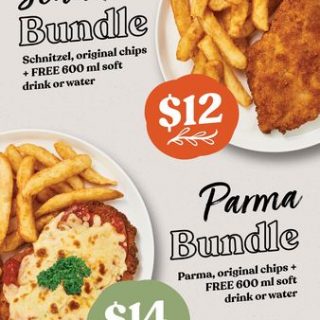 DEAL: Schnitz - $12 Schnitzel Bundle or $14 Parma Bundle with Chips & 600ml Soft Drink or Water (NSW/QLD) 2