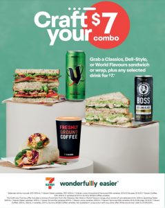DEAL: 7-Eleven - $7 Combo with Sandwich/Wrap & Selected Drink (until 27 September 2021) 7