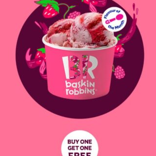 DEAL: Baskin Robbins - Buy One Get One Free Berry Mixed Up 1 Scoop Waffle Cone for Club 31 Members 5