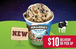 DEAL: Pizza Hut - $10 Ben & Jerry's Tub including new Sofa So Good Together Flavour 3