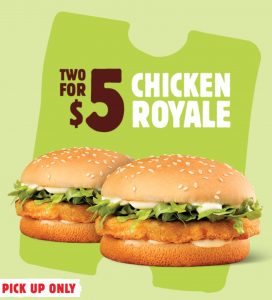 DEAL: Hungry Jack's - 2 Chicken Royale Burgers for $5 via App (until 22 November 2021) 7