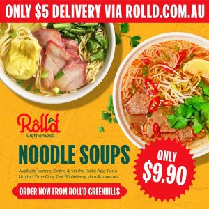 DEAL: Roll'd - $9.90 Noodle Soups (until 19 September 2021) 5
