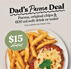 DEAL: Schnitz - $15 Parma, Original Chips & 600ml Soft Drink or Water via App/Website (5 September 2021) 4