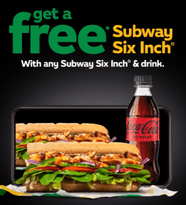 DEAL: Subway - Free Six Inch Sub with Six Inch & Drink Purchase via Subway App (until 26 September 2021) 3