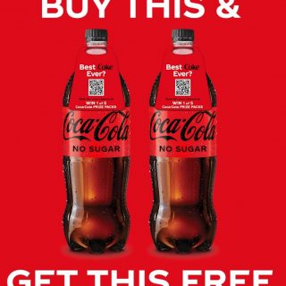 DEAL: Pizza Hut - Free 1.25L Coke No Sugar with 1.25L Drink Purchase 3