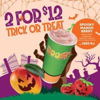 DEAL: Boost Juice - 2 for $12 Spooky Mango Berry Smoothies in NSW/ACT (until 31 October 2022) 3