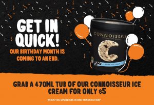 DEAL: Pizza Capers - $5 Connoisseur Ice Cream Tub with $35 Spend + Latest Voucher & Deal Codes 4