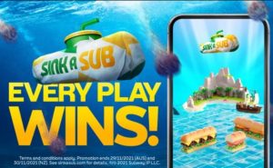 NEWS: Subway Sink A Sub - Instant Win Prizes with Sub, Salad or Wrap & Drink Purchase 3