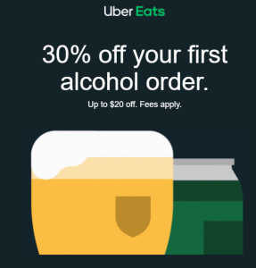 DEAL: Uber Eats - 30% off First Alcohol Order (until 16 January 2022) 9