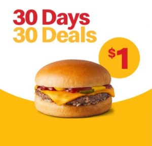 DEAL: McDonald’s - $1 Cheeseburger on 17 November 2021 (30 Days 30 Deals) 3