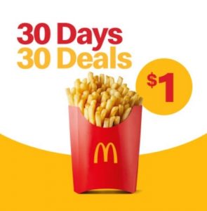 DEAL: McDonald’s - $1 Large Fries on 2 November 2021 (30 Days 30 Deals) 3
