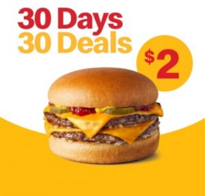 DEAL: McDonald’s - $2 Double Cheeseburger on 29 November 2021 (30 Days 30 Deals) 3
