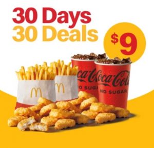 DEAL: McDonald’s - 2 Small 10 McNuggets Meals for $9 on 7 November 2021 (30 Days 30 Deals) 3