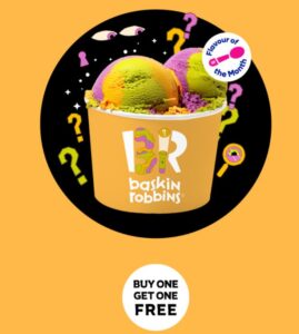 DEAL: Baskin Robbins - Buy One Get One Free Mystery Flavour #32 1 Scoop Waffle Cone for Club 31 Members 4