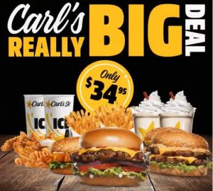 DEAL: Carl's Jr - $34.95 Carl's Really Big Deal (VIC Only) 9