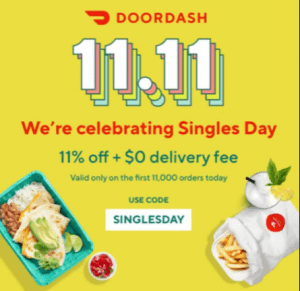 DEAL: DoorDash - 11% off + Free Delivery (11 November 2021) 8