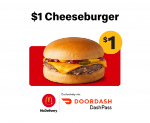 DEAL: McDonald's - $1 Cheeseburger with $20+ Spend via DoorDash DashPass (until 28 November 2021) 36