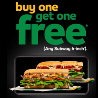 DEAL: Subway - Buy One Get One Free Six-Inch Sub via Subway App (until 14 November 2021) 9 DEAL: Subway - Buy One Get One Free Six-Inch Sub via Subway App (until 14 November 2021) 9