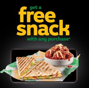 DEAL: Subway - Free Snack with Any Purchase via Subway App (until 28 November 2021) 3