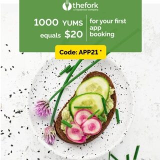 DEAL: TheFork - 1000 Yums ($20-$25 Value) with First App Booking 10