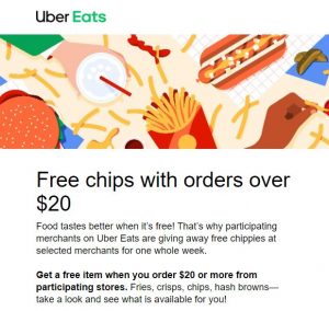 DEAL: Uber Eats - Free Chips with $20 Spend at Selected Stores (until 21 November 2021) 9