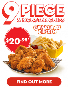 DEAL: Chicken Treat - 9 Piece Crunchified Chicken & Monster Chips for $20.95 6